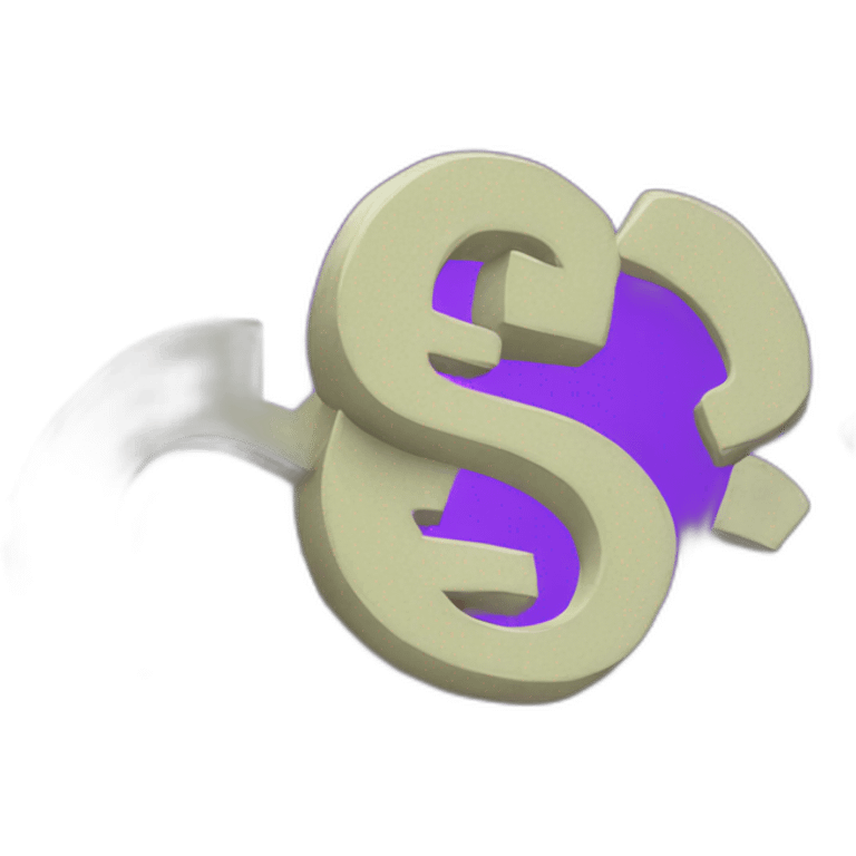 violet dollar sign emoji