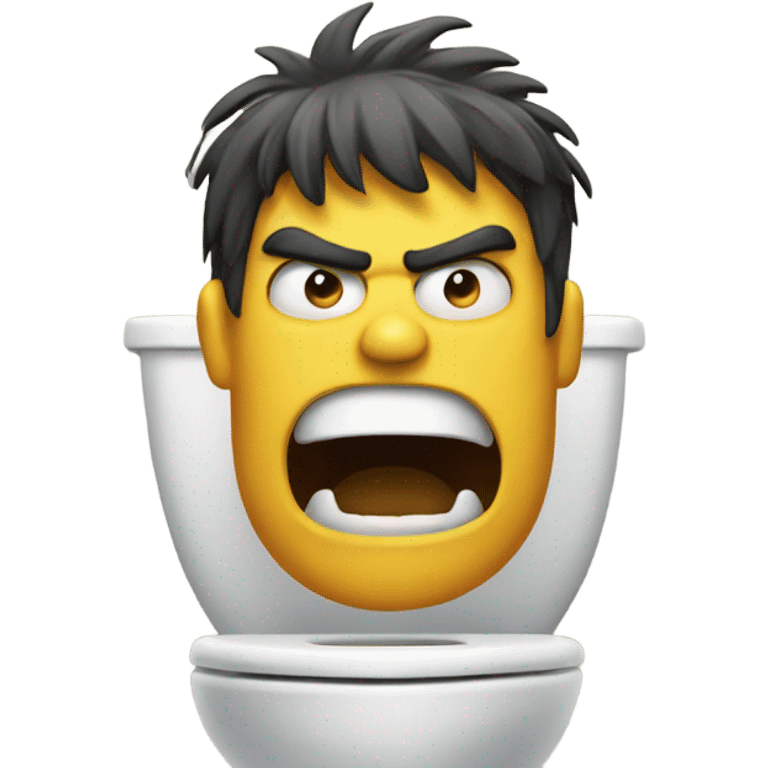 angry person on a toilet emoji