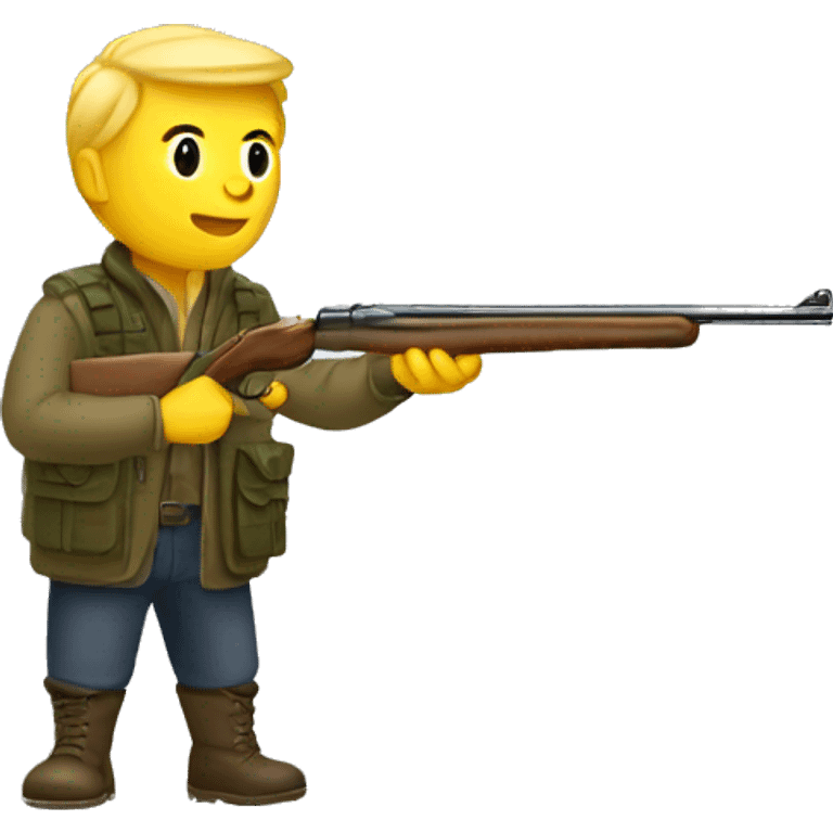  Blonde man duck hunting emoji