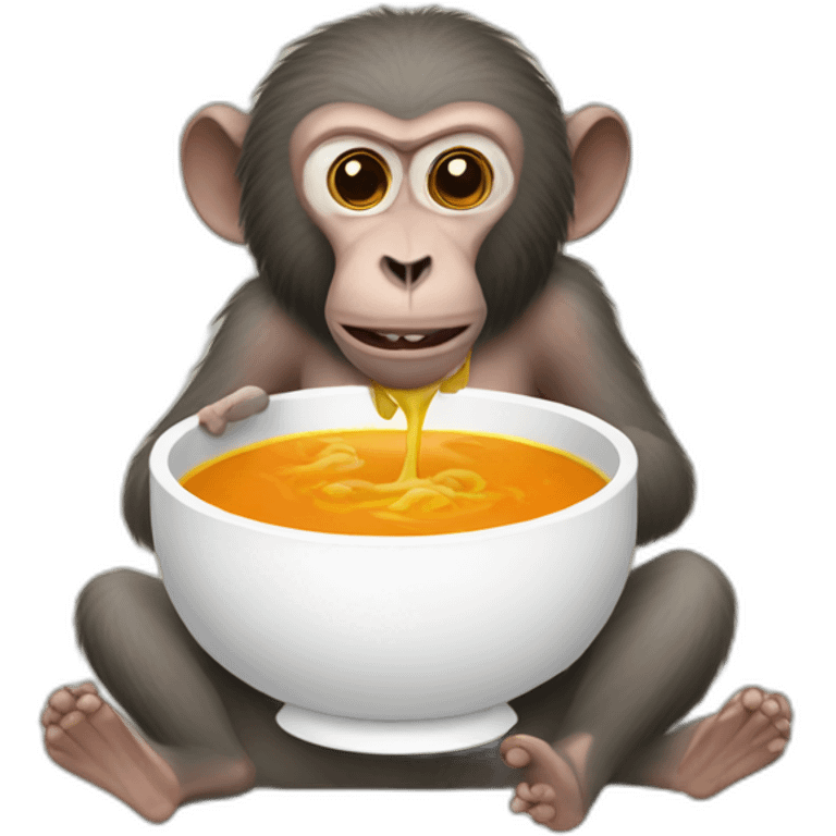 baboon-eating-soup emoji