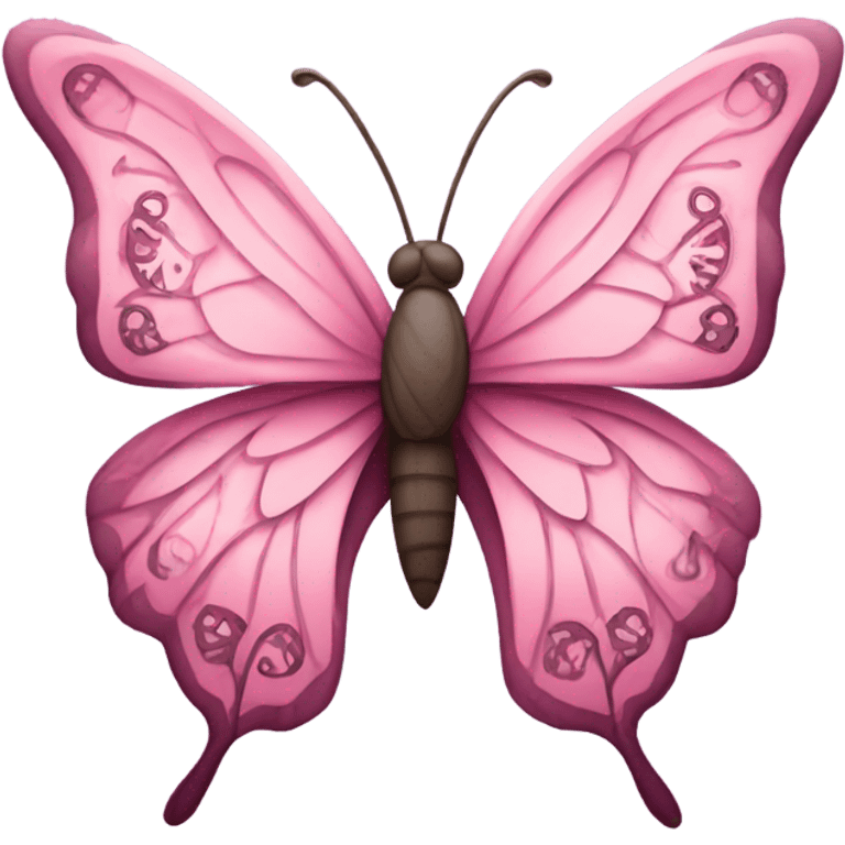 Pink butterfly emoji