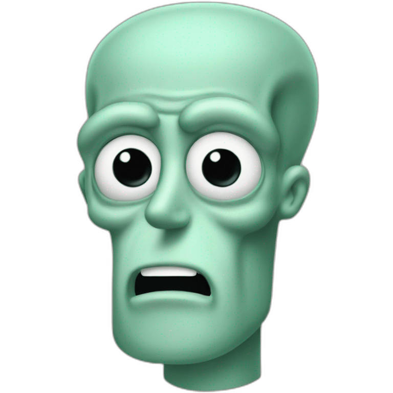 Squidward handsome face emoji