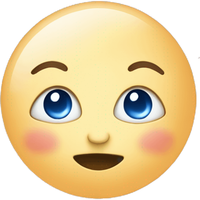 Moon astrology symbol with cute face emoji