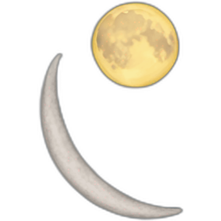 a crescent moon in planet earth emoji