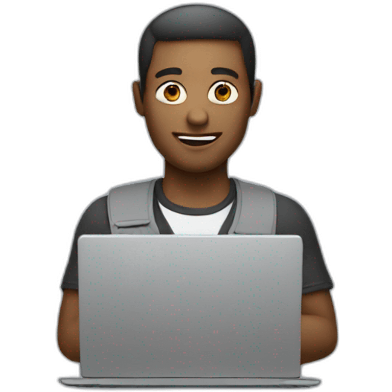 a man with a laptop emoji