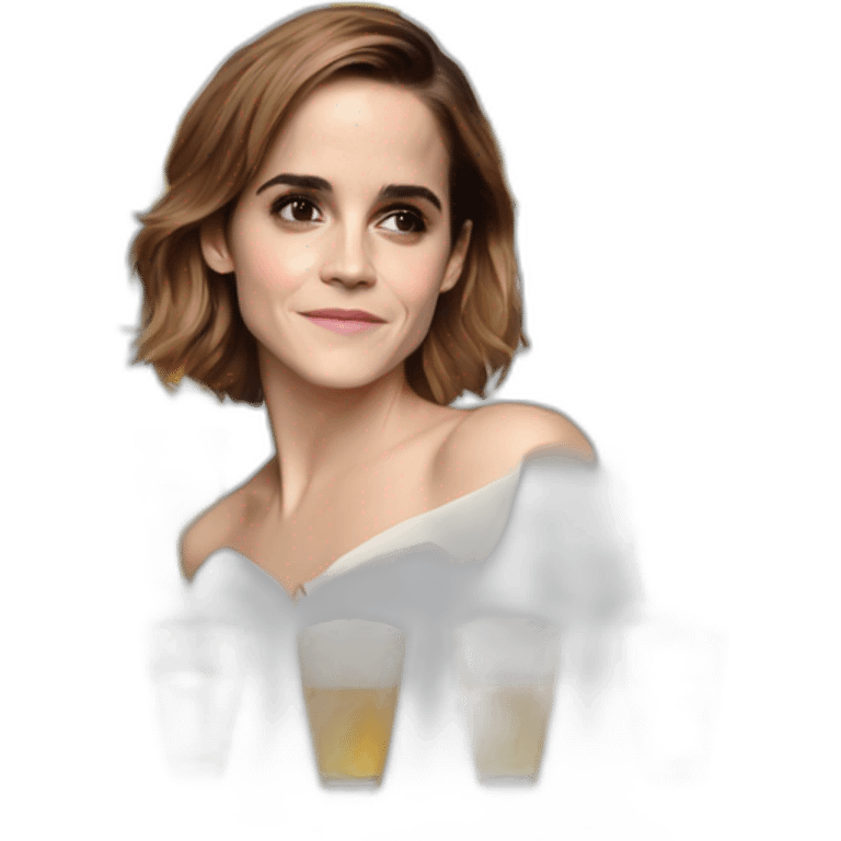 Emma Watson qui boit une bière emoji