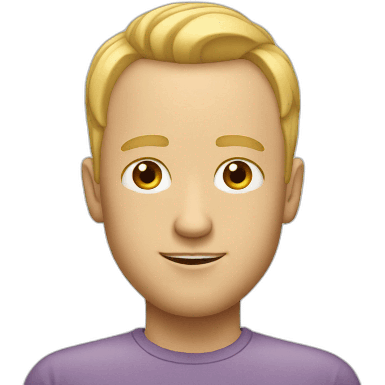 a blond guy with a receding hairline on top emoji