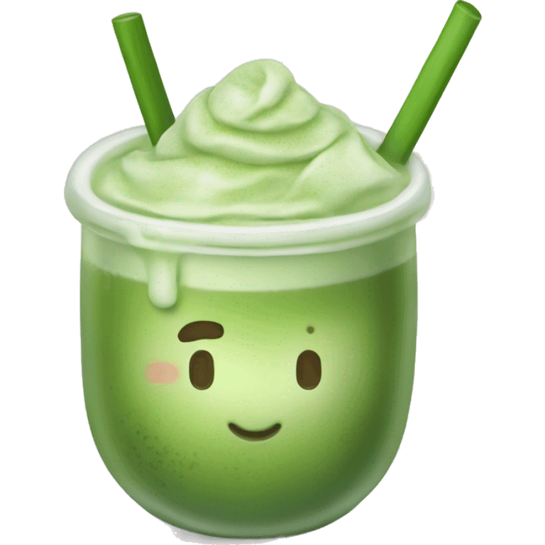 Iced matcha latte emoji