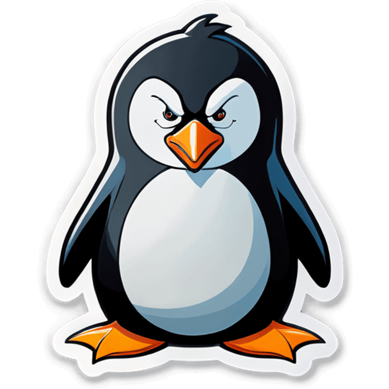 An angry penguin emoji