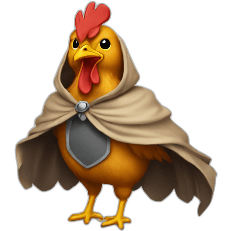 Chicken with a Cloak emoji