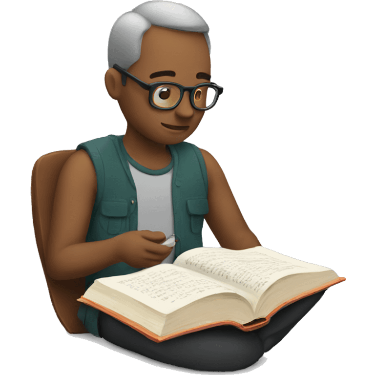 man reading a book emoji