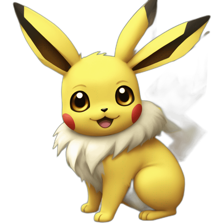 Eevee and pikachu fuze emoji