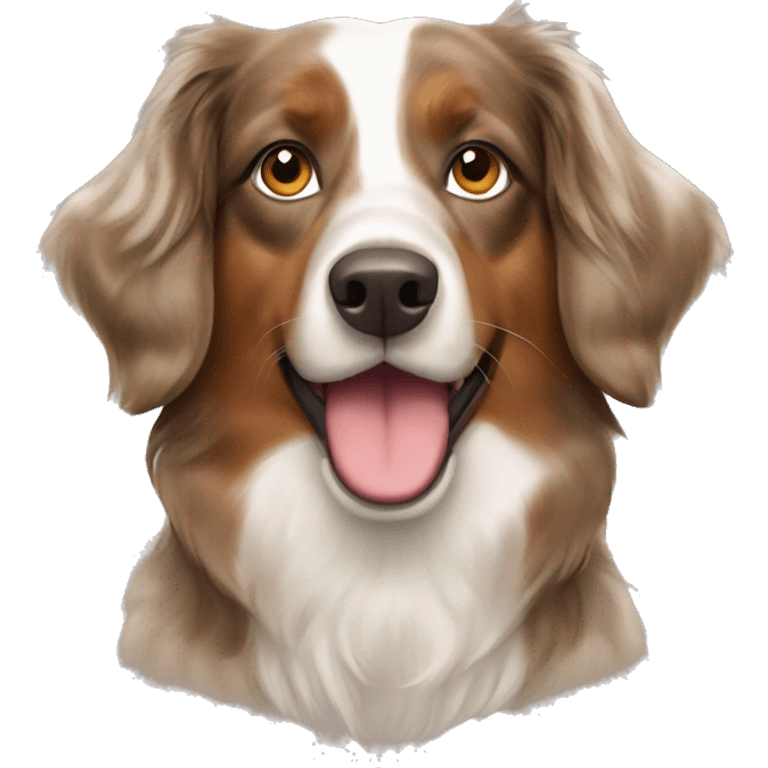 Australian shepherd mix with cocker spaniel  emoji