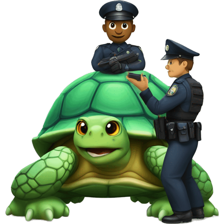 turtle with shell policeman emoji