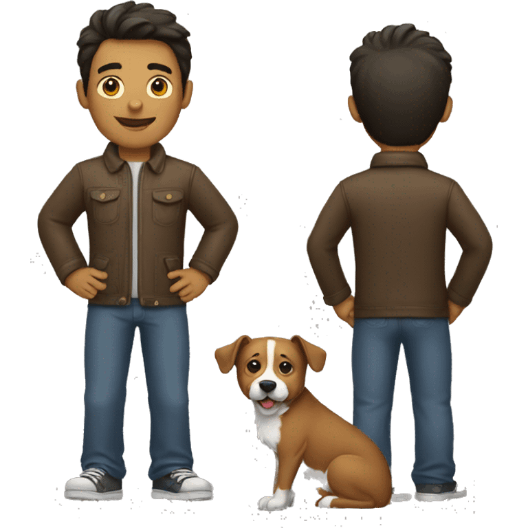 Men with a dog  emoji