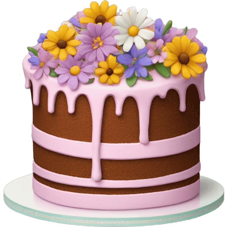 cake with flowers emoji