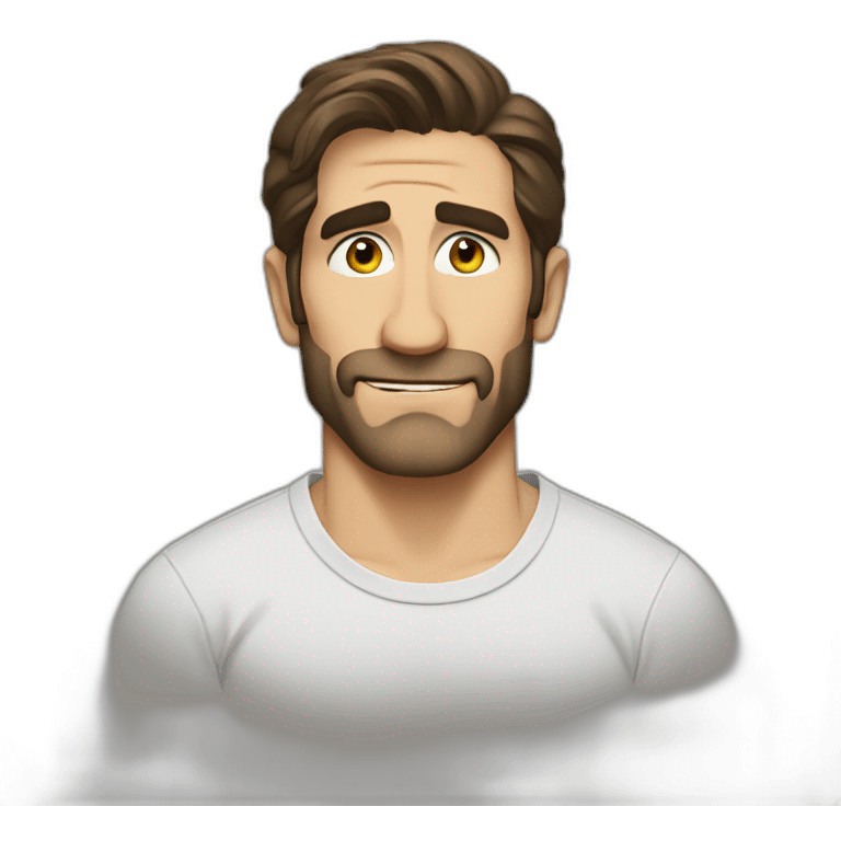 jake gyllenhaal cartoon wearing tee emoji