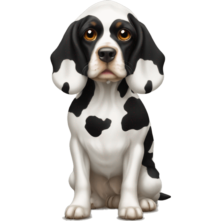 Cocker spaniel in a cow costume  emoji