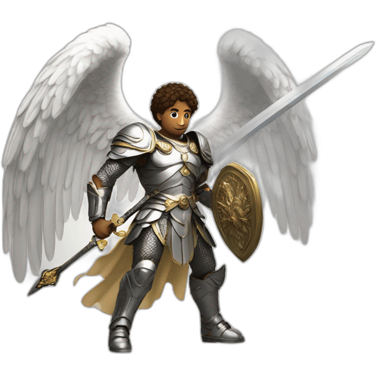 Fierce archangel michael with a sword emoji