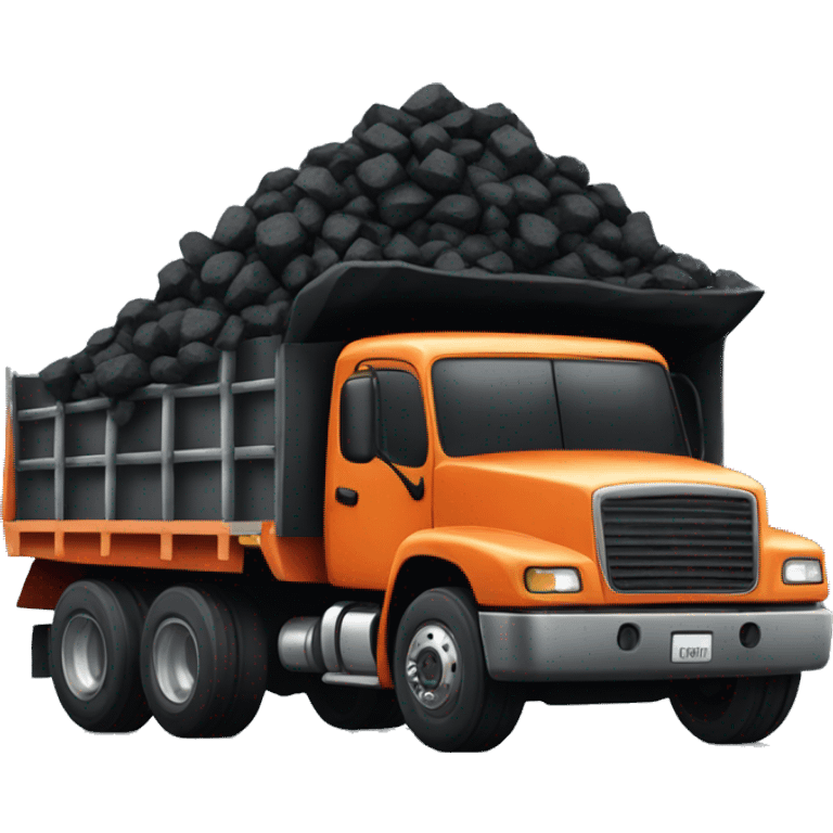 a truck with coal emoji