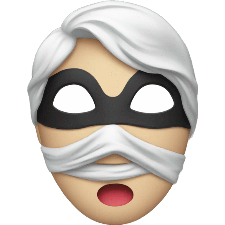 kiss emoji with mask emoji