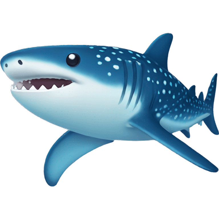 Whale shark cute emoji