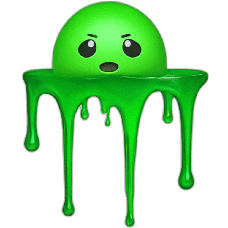 Slime dripping off anl green check mark emoji