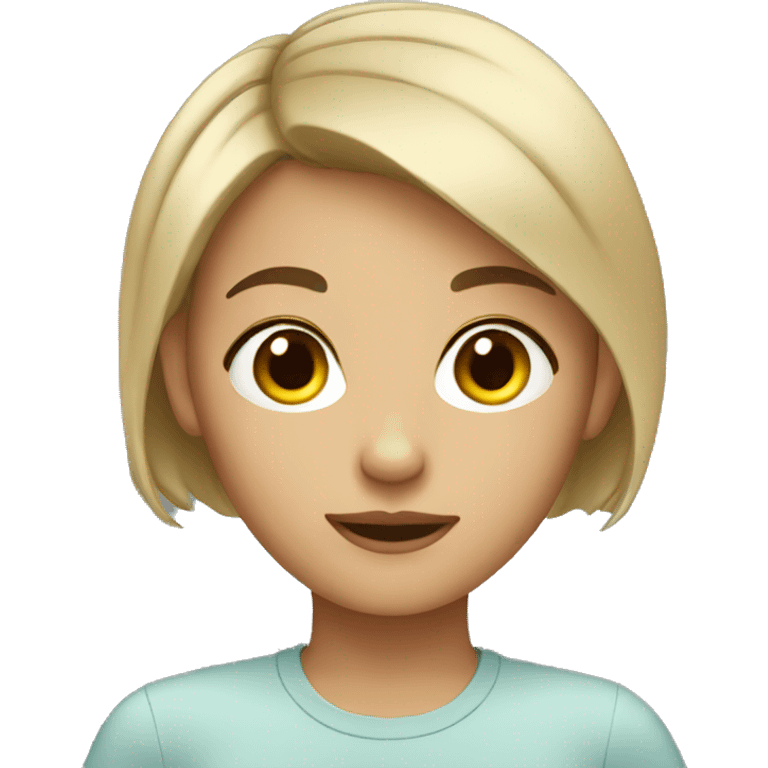 short hair girl emoji