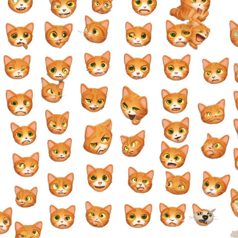 Orange tabby mad emoji