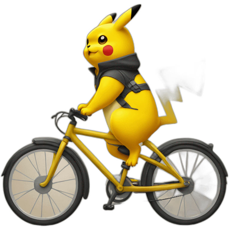 Pikachu by bike emoji