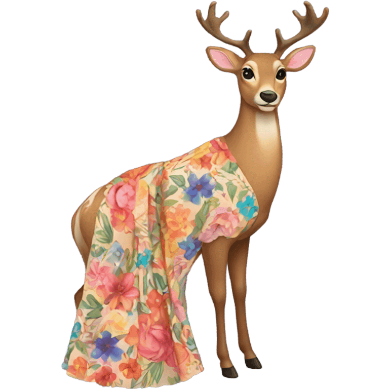 Deer in a dress emoji