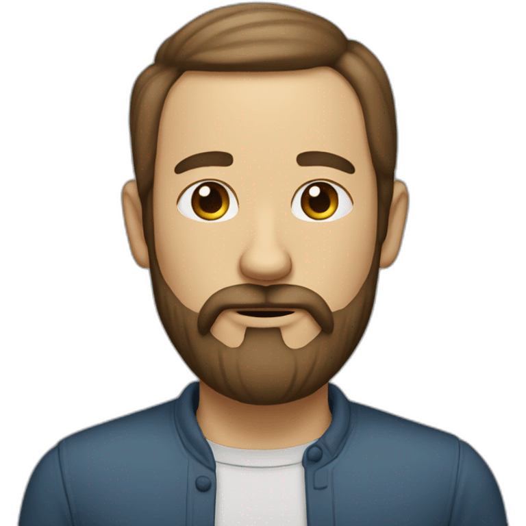 bearded thin man emoji