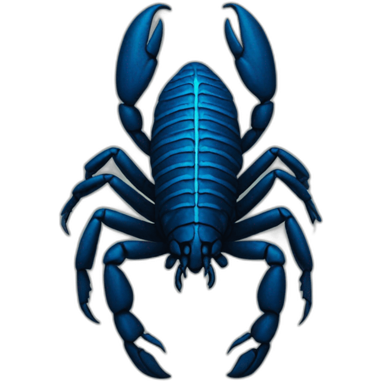 Scorpion black with blue stripes emoji