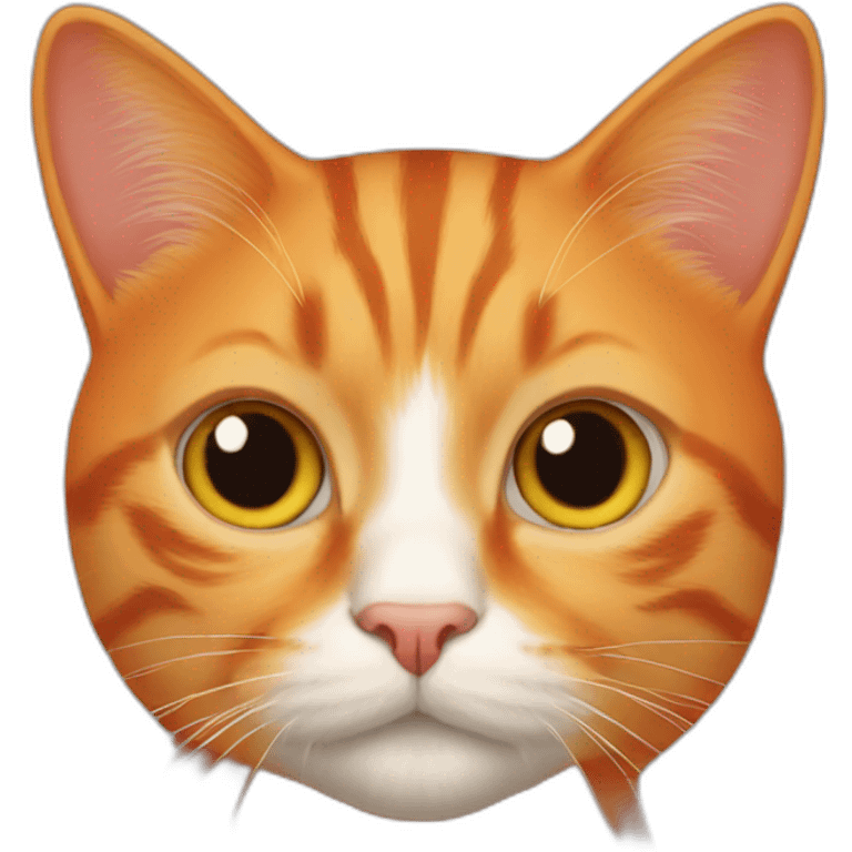 orange cat-with red pretal emoji