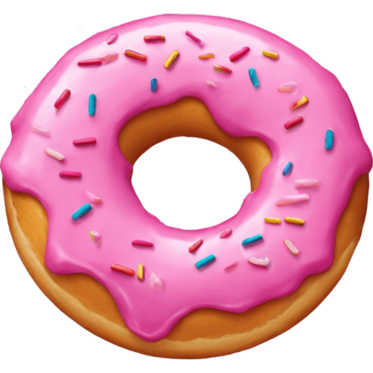 Pink Donut with sprinkles emoji