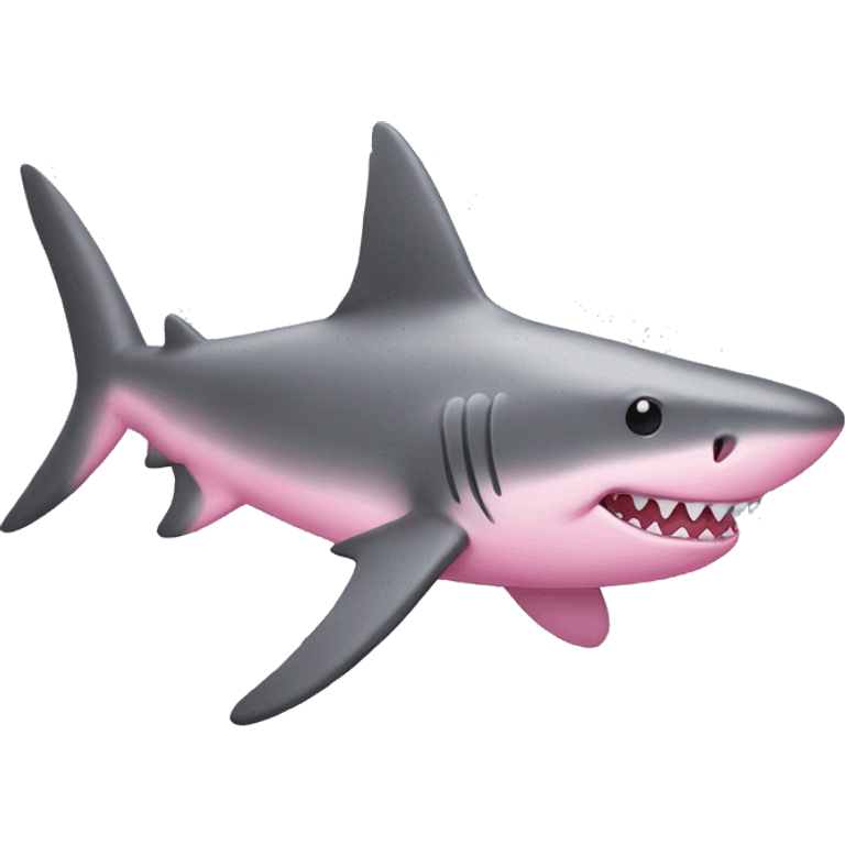 Pink shark emoji