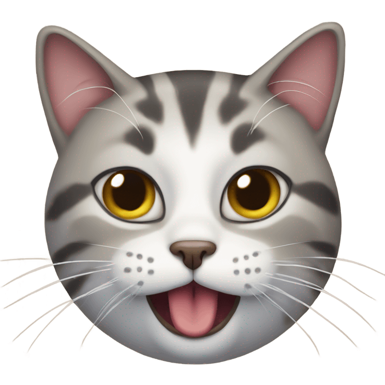 cat with saliva emoji