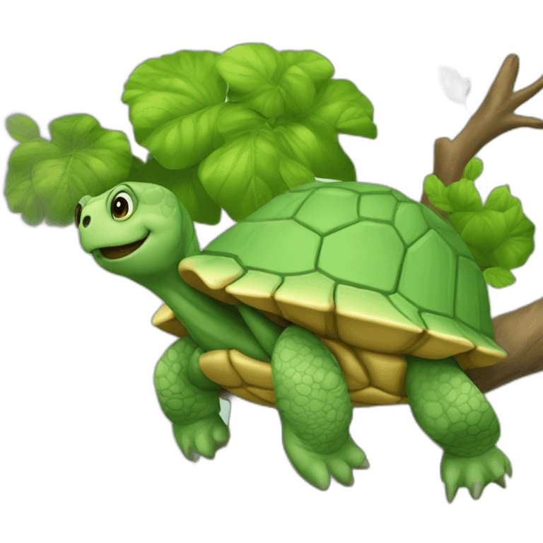 tortue-sur-arbre emoji