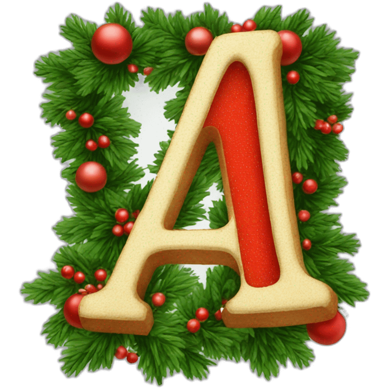 letter A in christmas style  emoji