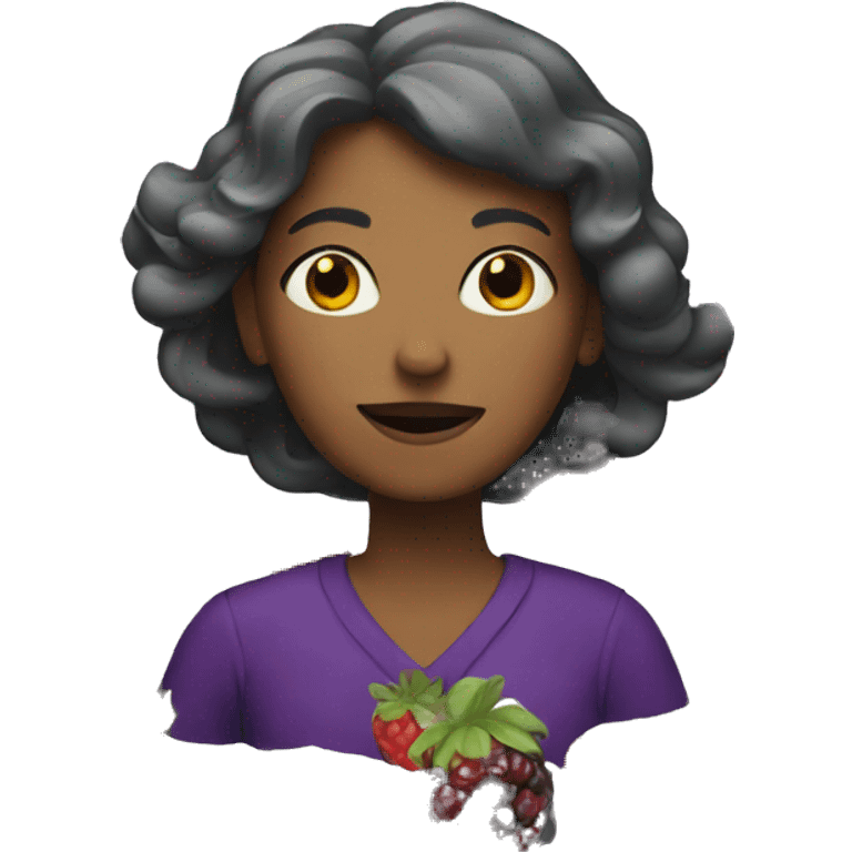 Blackberry fruit woman emoji