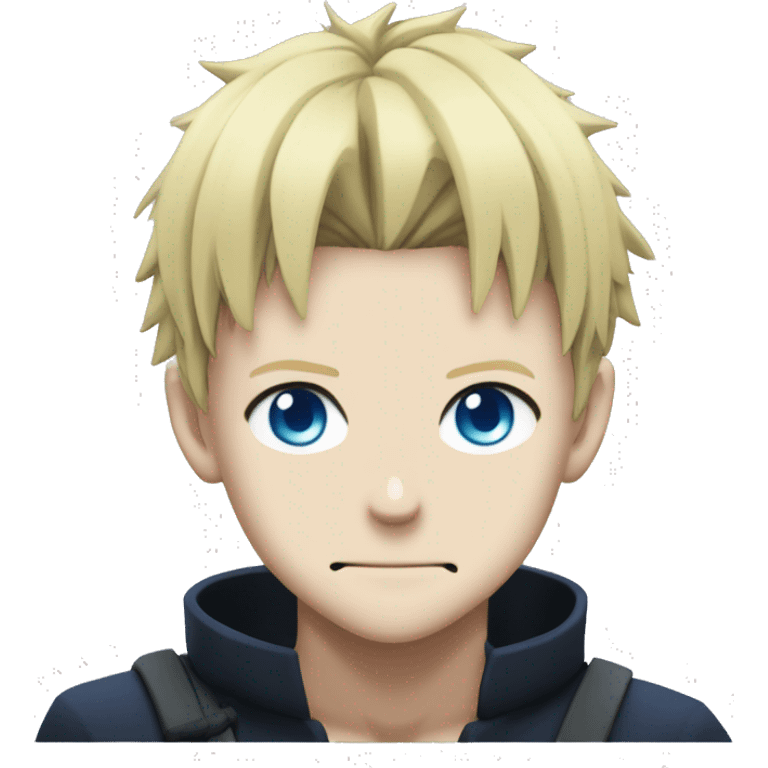 character from "Jujutsu Kaisen" anime blond hair, blue eyes emoji