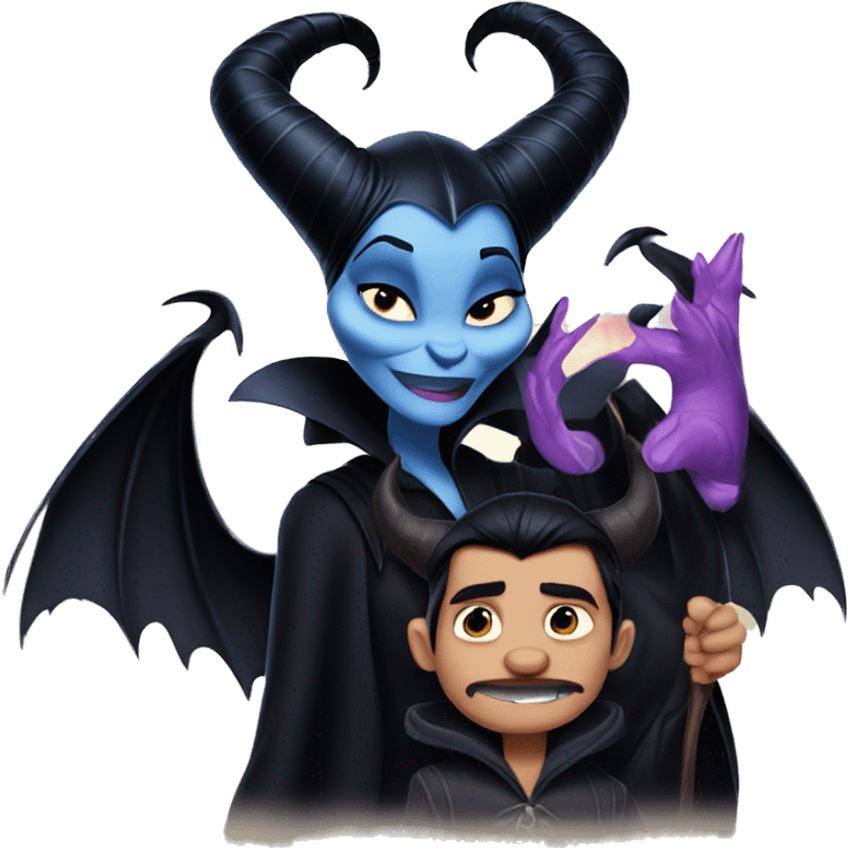 Maleficent with stitch emoji