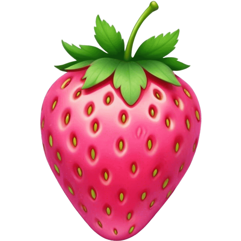 pastel pink colored realistic strawberry emoji