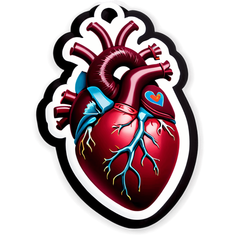 Burgundy anatomical heart  emoji