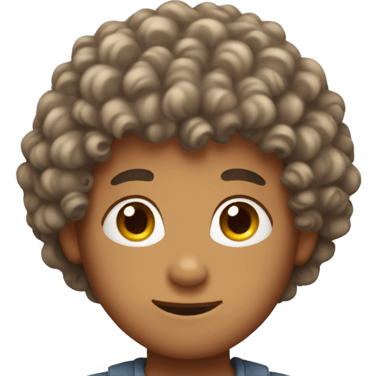 A curly hair boy  emoji