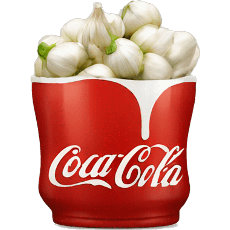 Coke with garlic emoji