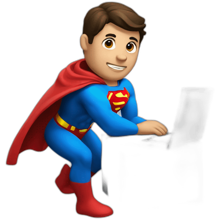 superman with laptop emoji