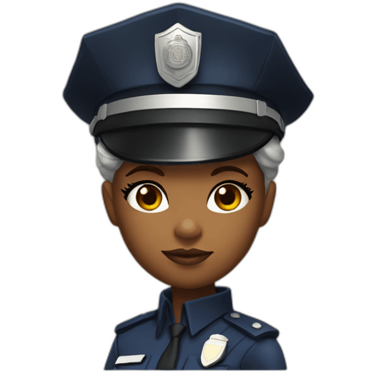 queen of wakanda dressed as a police officer emoji