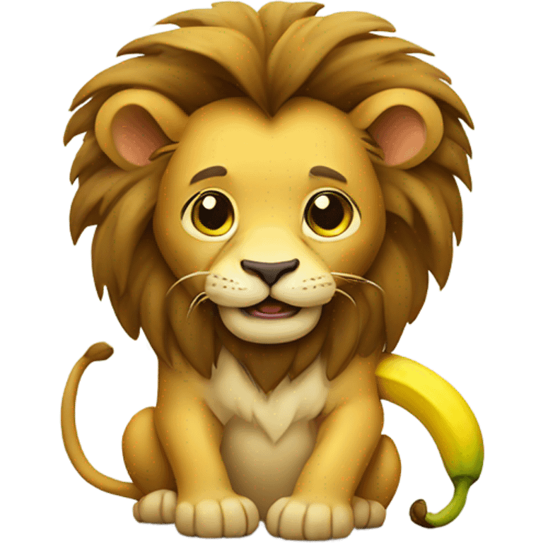 Lion with banana  emoji