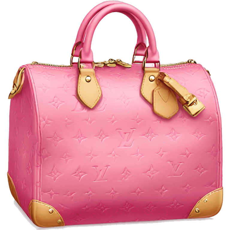 louis vuitton bag in pink emoji